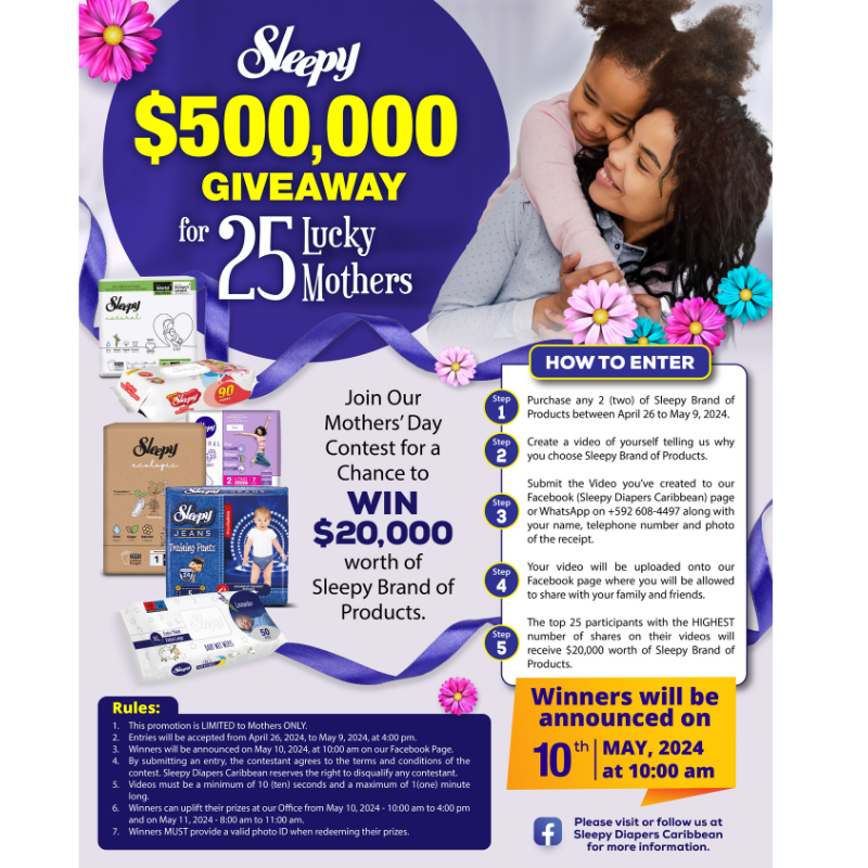 Sleepy $500,000 Giveaway for 25 Lucky Mothers