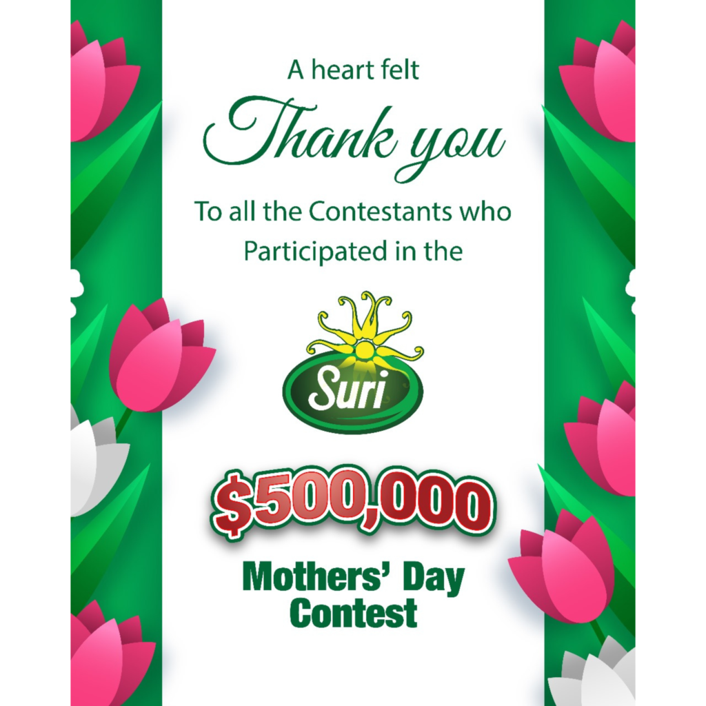 The Winners of the Suri $500,000 Give Away for 25 Lucky Mothers Promotion!